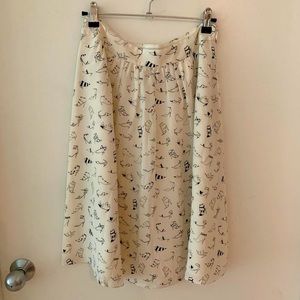 J. Crew Collection Shoes Print Silk Skirt Size 2